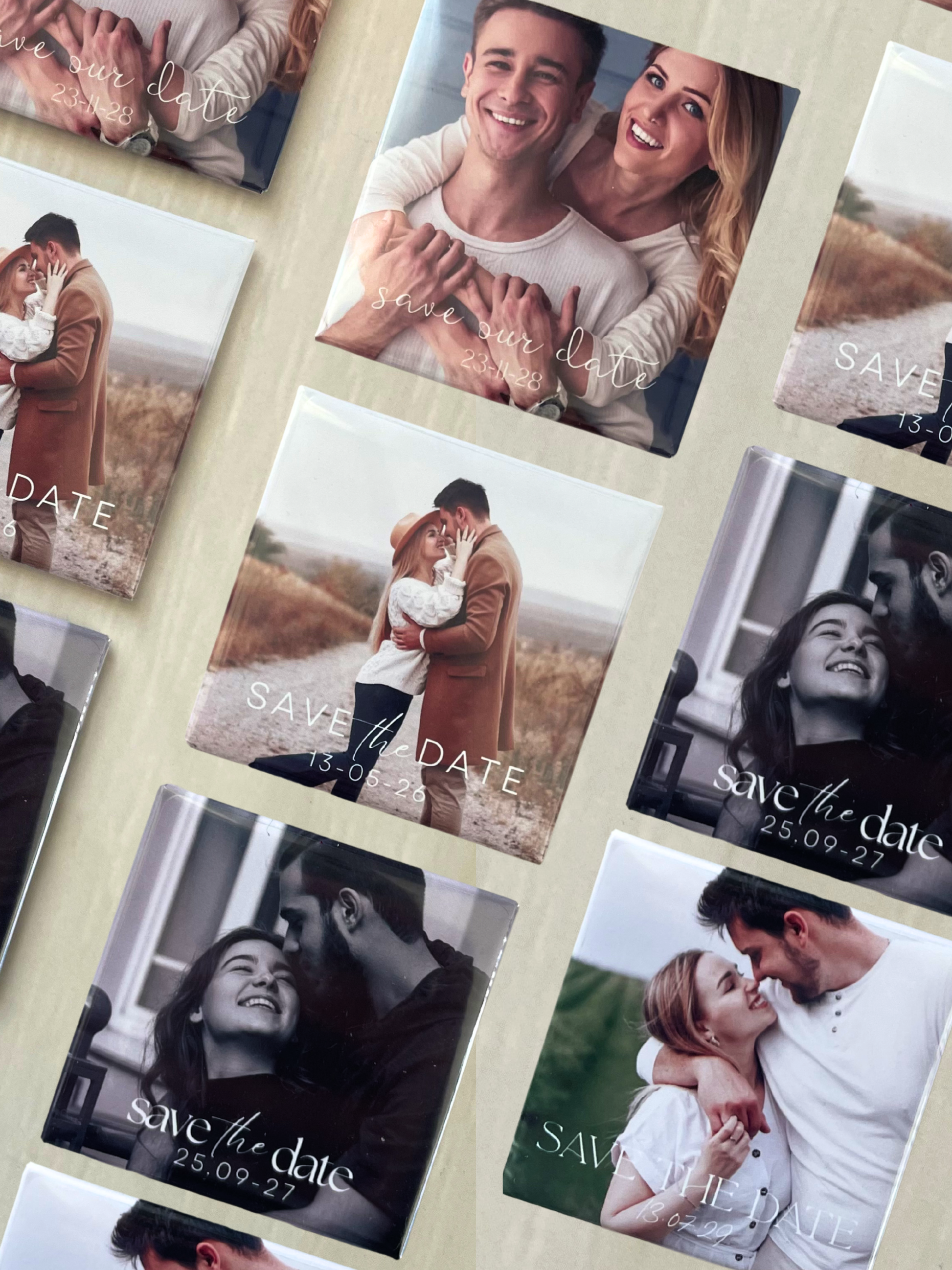 Save the date 2x2 photo magnets