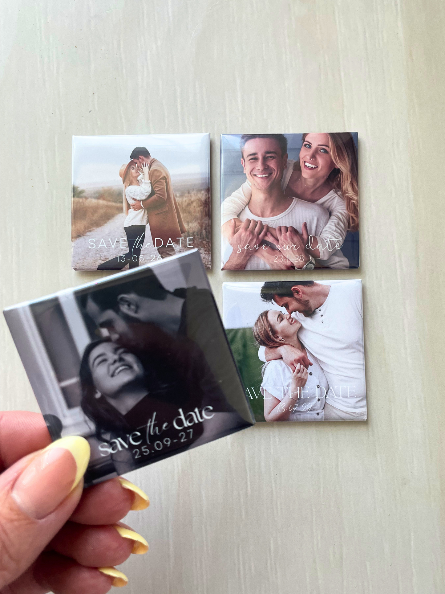 Save the date 2x2 photo magnets