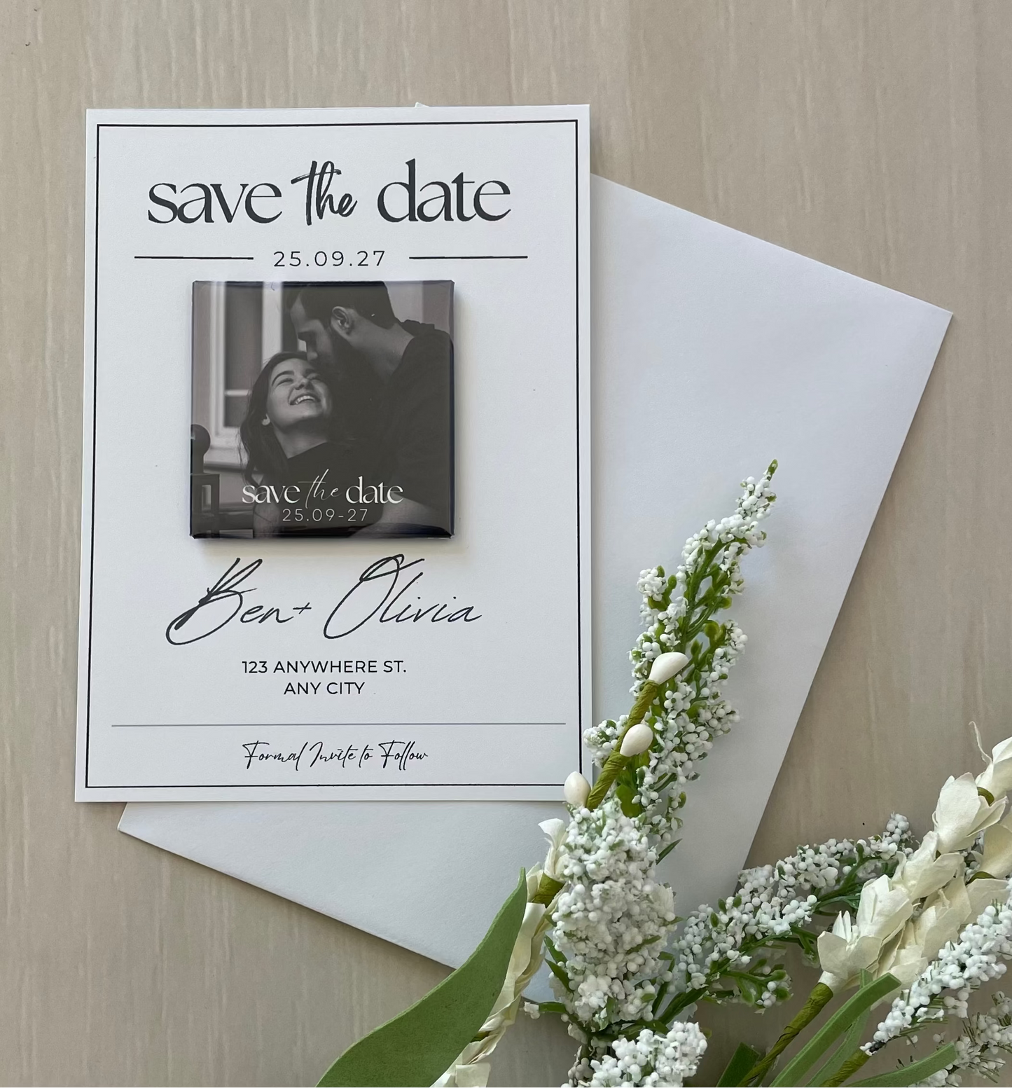 Save the Date Magnet + Card Set